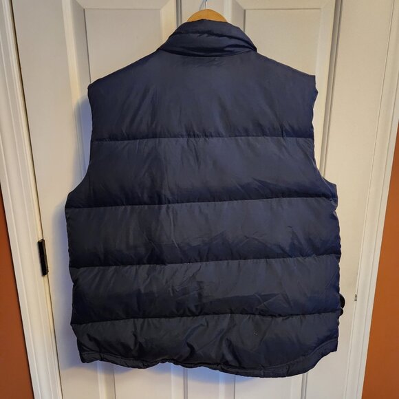 Tommy Hilfiger Goose Feather Down Black Puffer Vest Men XL Full Zip Pockets Logo - Picture 4 of 8